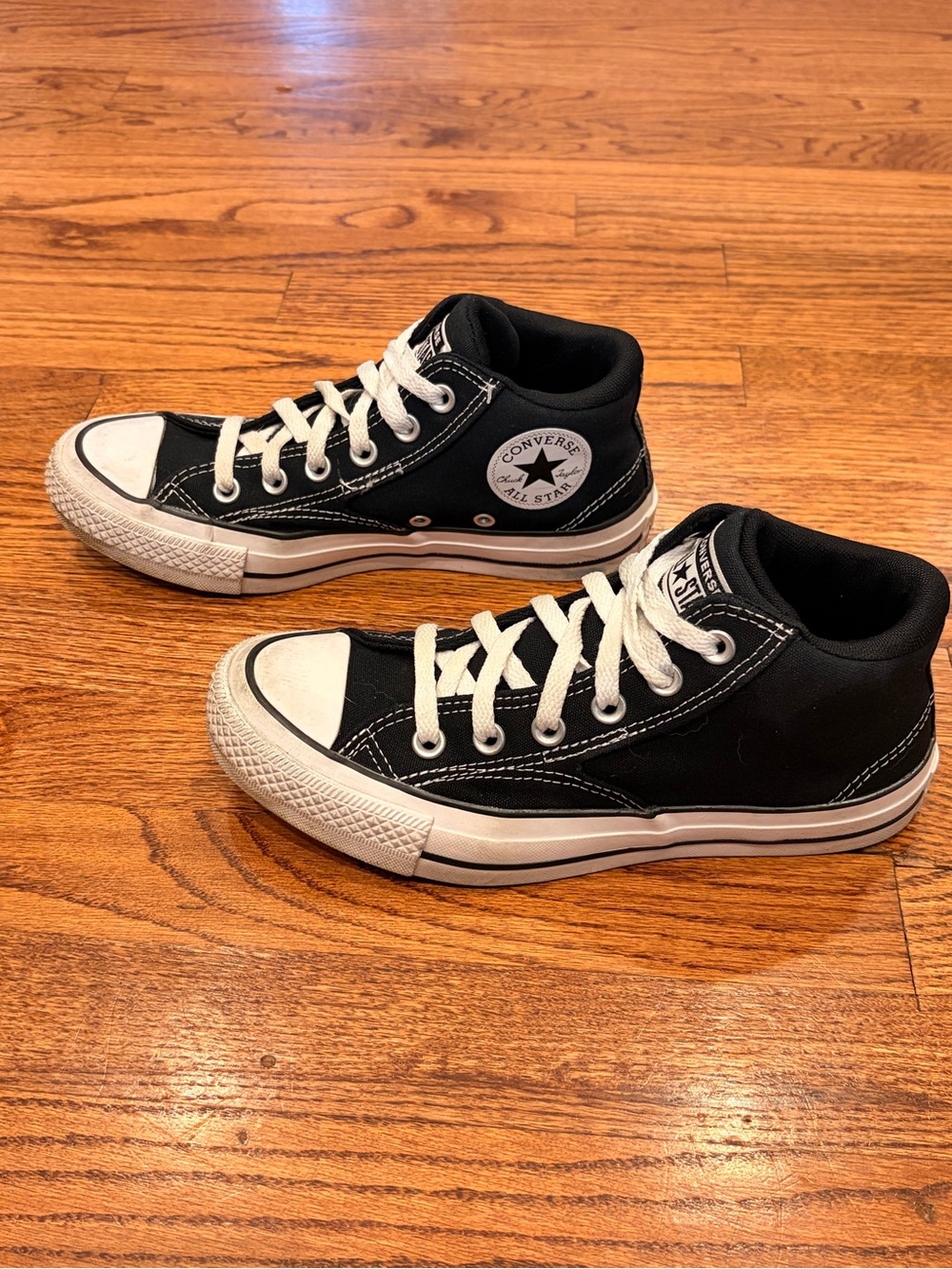 Converse Kids Black and White Mid-Top Sneakers